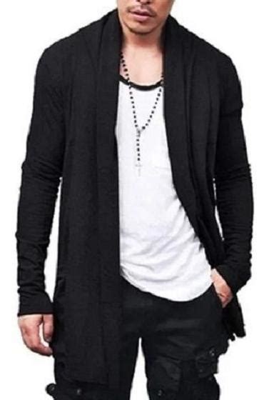 Cardigan De Moletom Kimono Sobretudo Blusa De Frio Masculino Swag Ca2M