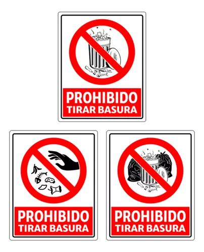 Se Alamiento Letrero Prohibido Tirar Basura X Cm Lamina Mercadolibre