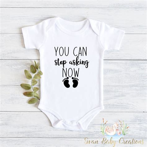 You Can Finally Stop Asking When We Are Having A Baby Now Etsy Baby