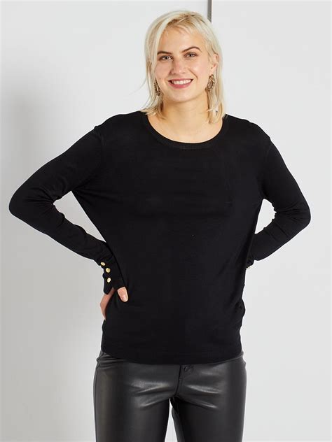 Pull En Maille Fine Noir Kiabi 12 00