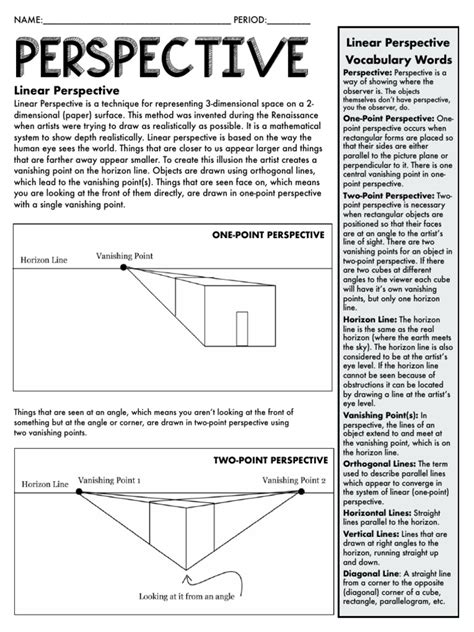 Perspective Worksheets Download Free Pdf Perspective Worksheets Library