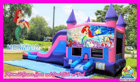 Mermaid Bounce House Water Slide Mermaid Theme Party For Girls