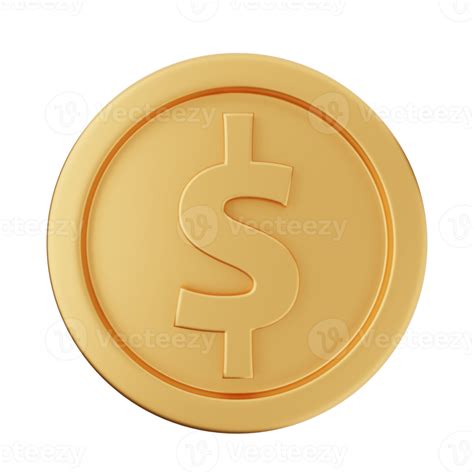 3d Coin Dollar Gold 22050321 Png