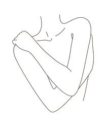 Lined Female Body Part Royalty Free Vector Image