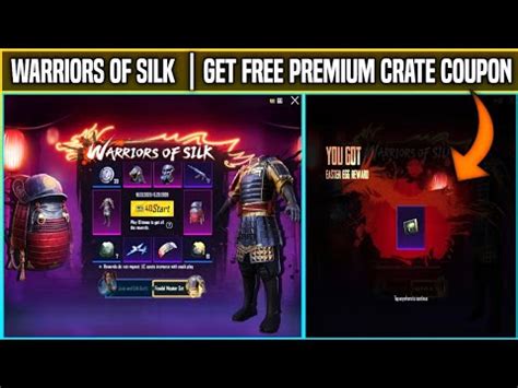 New Martialarts Treasure Pubg Warrior S Of Silk New Lucky Draw Get