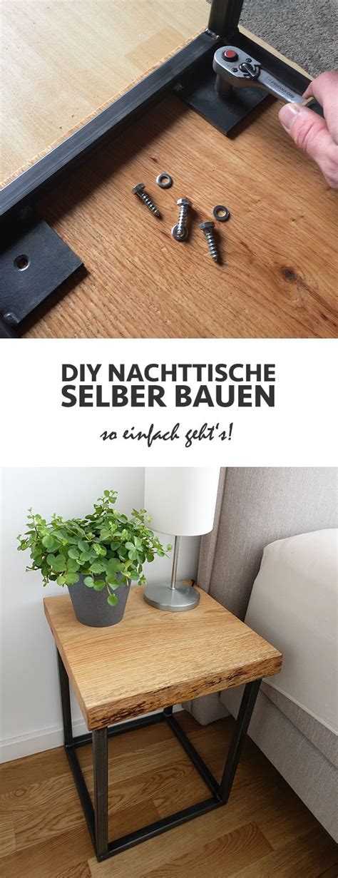 DIY Nachttisch Selber Bauen Aus Alten Holzbohlen CareElite