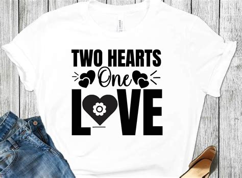 Two Hearts One Love Svg Design Graphic By Craftstore · Creative Fabrica