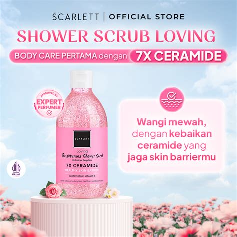 Jual Scarlett Whitening Loving Brightening Shower Scrub Sabun Mandi