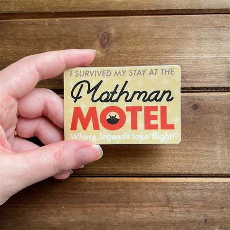 Mothman Motel Sticker Cryptid Vinyl Decal Sticker Moth Witchy Retro