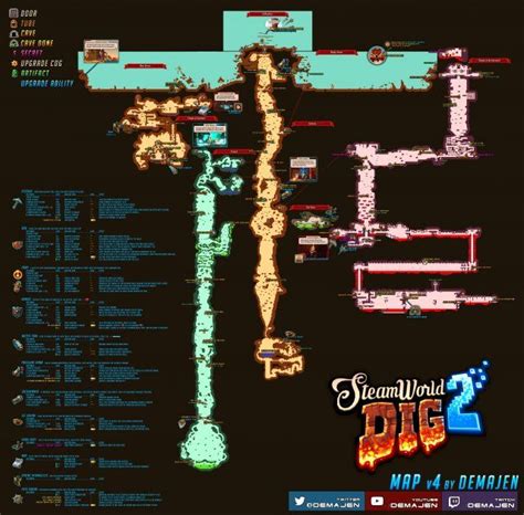 Steamworld Dig Full Map Map Dig Close Image