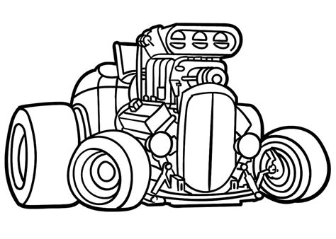 Hot Rod Coloring Pages - Free Printable Coloring Pages for Kids