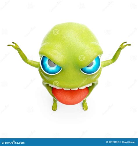 Snot Monster With Snot Flowing Out His Nose Vector Illustration