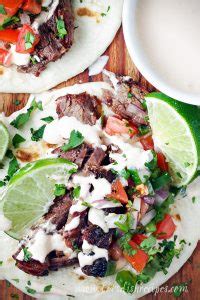 Simple Grilled Steak Tacos With Mexican Crema Let S Dish Recipes