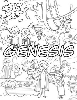 Genesis Bible Coloring Pages By Sketchbykat Tpt