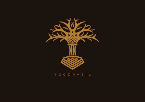 Yggdrasil Vintage Logo 35700329 Vector Art At Vecteezy