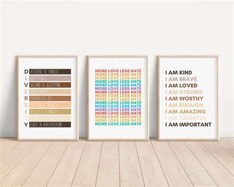 18 Diversity Poster Set Inclusive Posters Inclusive Etsy