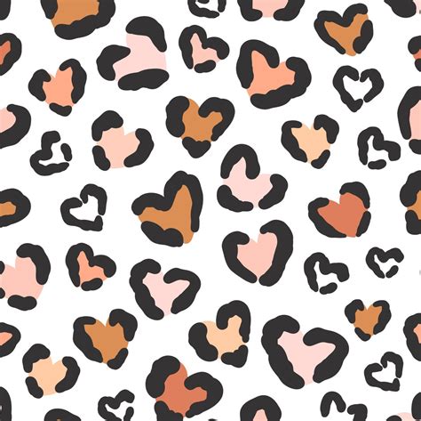 Heart Cheetah Print Fabric Animal Print Fabric Valentines Day Fabric