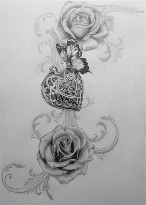 Rose And Butterfly Drawing at PaintingValley.com | Explore collection ...