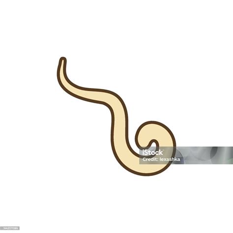 Pinworm Vector Concept Colored Icon Or Sign Stock Illustration