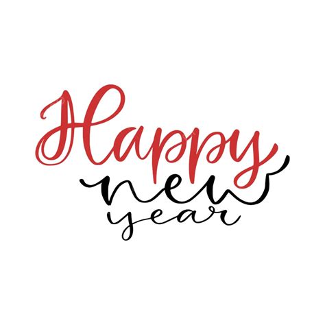 Happy New Year Vector Hd PNG Images, Happy New Year Calligraphic Calligraphy, Celebration, Cover ...