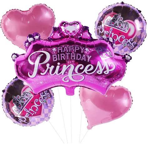 Set Aranjament Bundle Baloane Folie Happy Birthday Princess Balloo