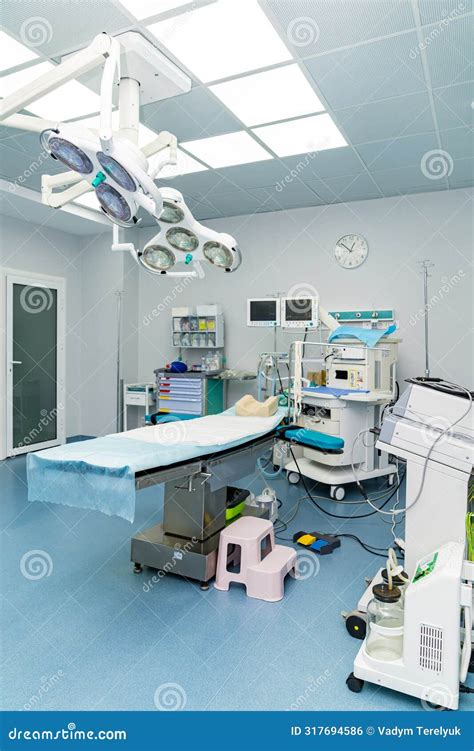 Operation Modern Hospital Room. Emergency Sterile Healthcare Surgery ...