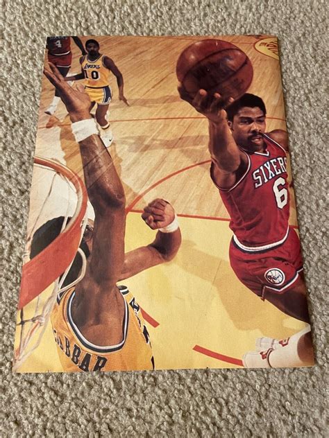 Vintage Julius Erving Philadelphia 76ers 1983 Nba Finals Print Photo