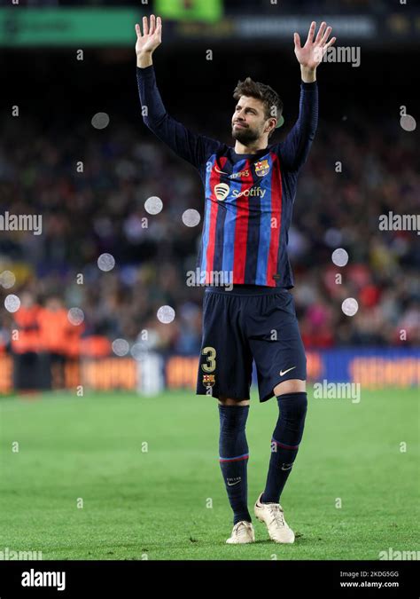 Gerard Pique Of Fc Barcelona Farewell During The Liga Match Between Fc