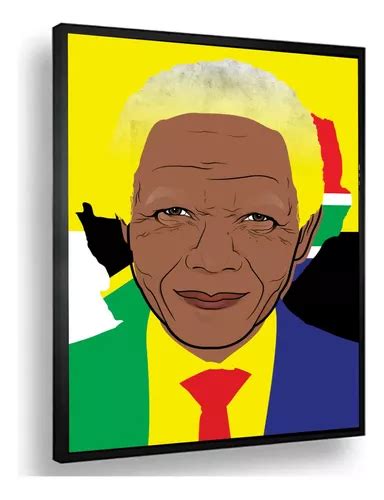 Quadro Emoldurado Nelson Mandela Premium Poster A X Cm