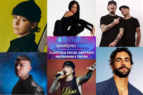 Sanremo 2023 Classifica Cantanti Instagram E Tiktok