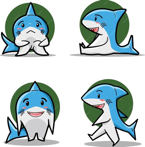 premium vector cute shark