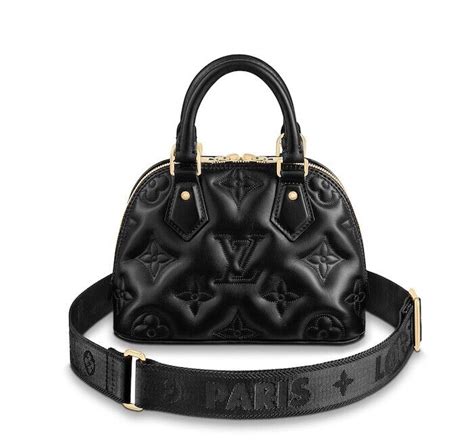 Louis Vuitton Alma Bb Bag Bubblegram Hand Shoulder Purse Black M59793 Auth New Ebay