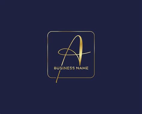 Premium Vector | Initial cursive letter A logo design vector