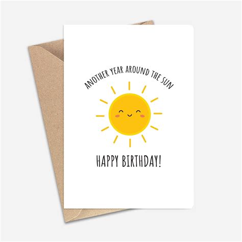 Another Year Around the Sun Birthday Card A6/A5 Greeting - Etsy