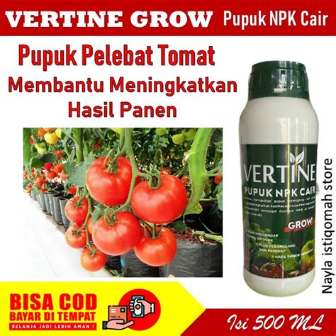 Jual PROMO Vertine GROW Pupuk Pelebat Buah Tomat Vertine Grow Pupuk