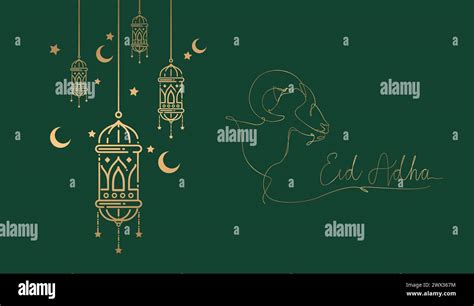 Eid Al Adha Banner Design Vector Illustration Islamic And Arabic