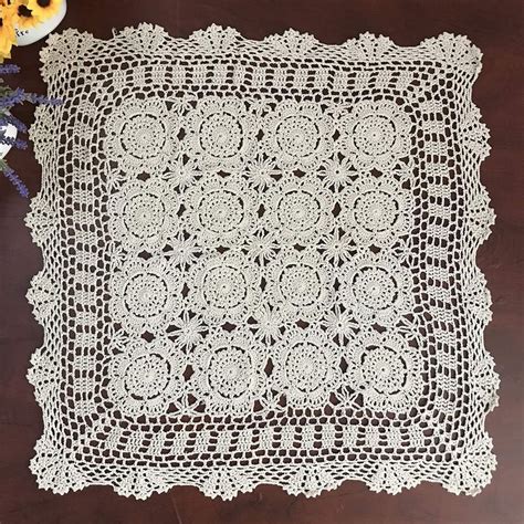 Amazon Hetao 100 Cotton Handmade Crochet Round Tablecloth Doilies