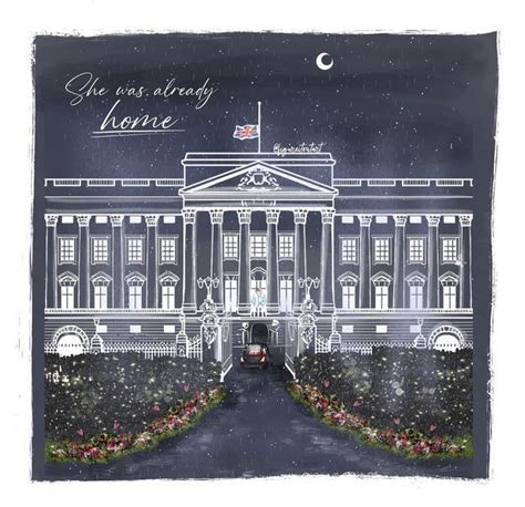 A Drawing Of The White House At Night