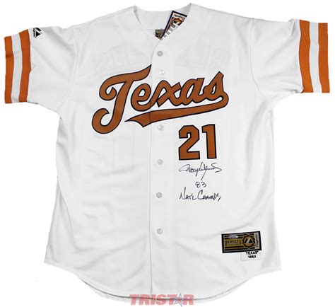 Roger Clemens Autographed Texas Longhorns Jersey Inscribed 83 Natl Champs