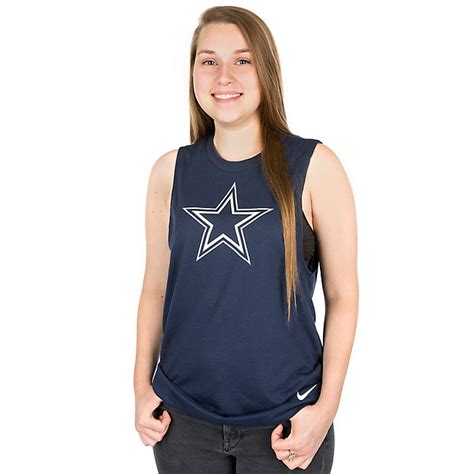 Dallas Cowboys Nike Dry Logo Muscle Tank | Short Sleeve | Tops | Womens ...