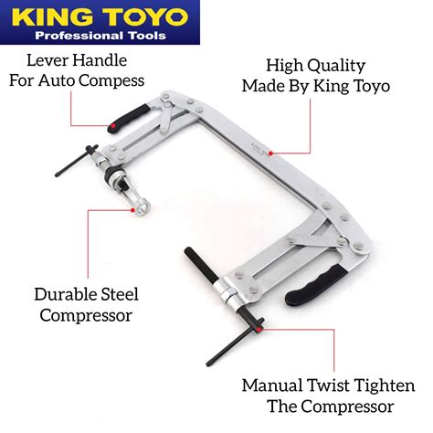 King Toyo Heavy Duty Universal Valve Spring Compressor For Automotive