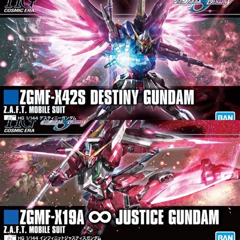 Hg Destiny Gundam Infinite Justice Gundam Set Hobbies And Toys Toys And Games On Carousell