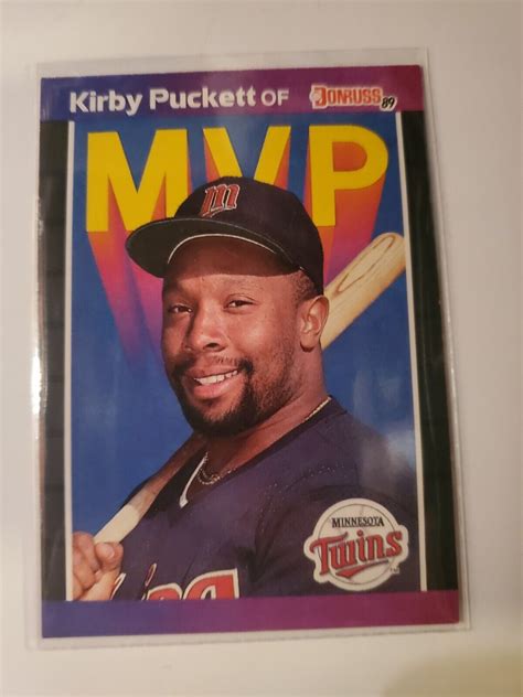 1989 Donruss Bonus MVP S Kirby Puckett No Dot Wrong DOB BC 1 DOUBLE