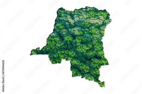 Green Forest Map of Democratic Republic Congo Stock Photo | Adobe Stock