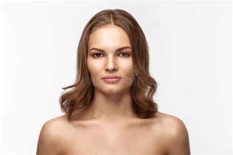 Tanned Brunette Sitting On The Beach Stock Image Image Of Summer