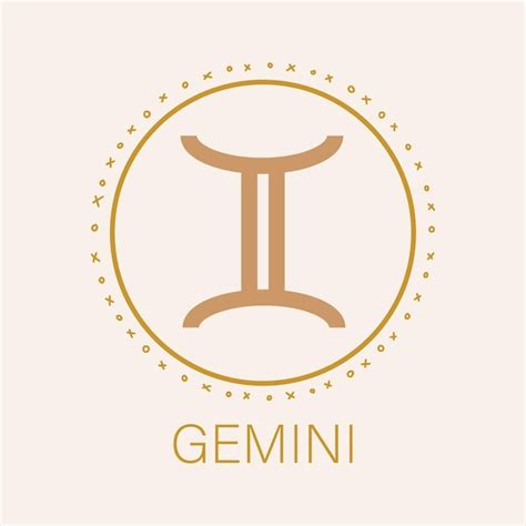 Premium Vector Decoration Of Symbol Gemini Zodiac Beauty Vector