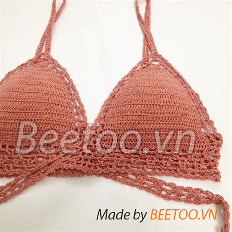 Bikini len móc và Áo Crop top len móc thời trang Shop BeeToo