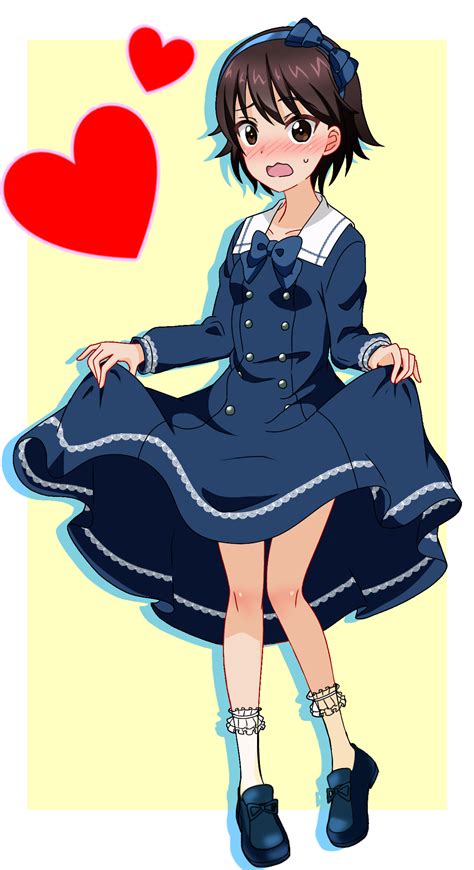 Safebooru 1girl Bangs Blue Dress Blue Footwear Blue Neckwear Blue Ribbon Blush Bobby Socks Bow