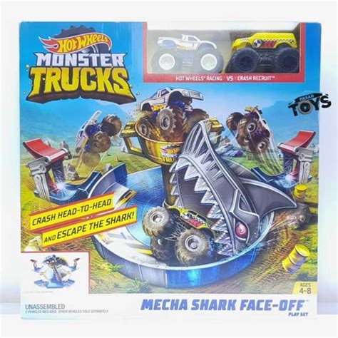 Jual Hot Wheels Monster Trucks Mecha Shark Face Off Playset Di Seller Pasar Toys Kapuk Muara