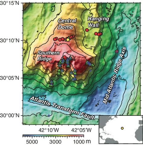 Bathymetric Map Of Atlantis Massif Showing Location Of Site U1309 Download Scientific Diagram